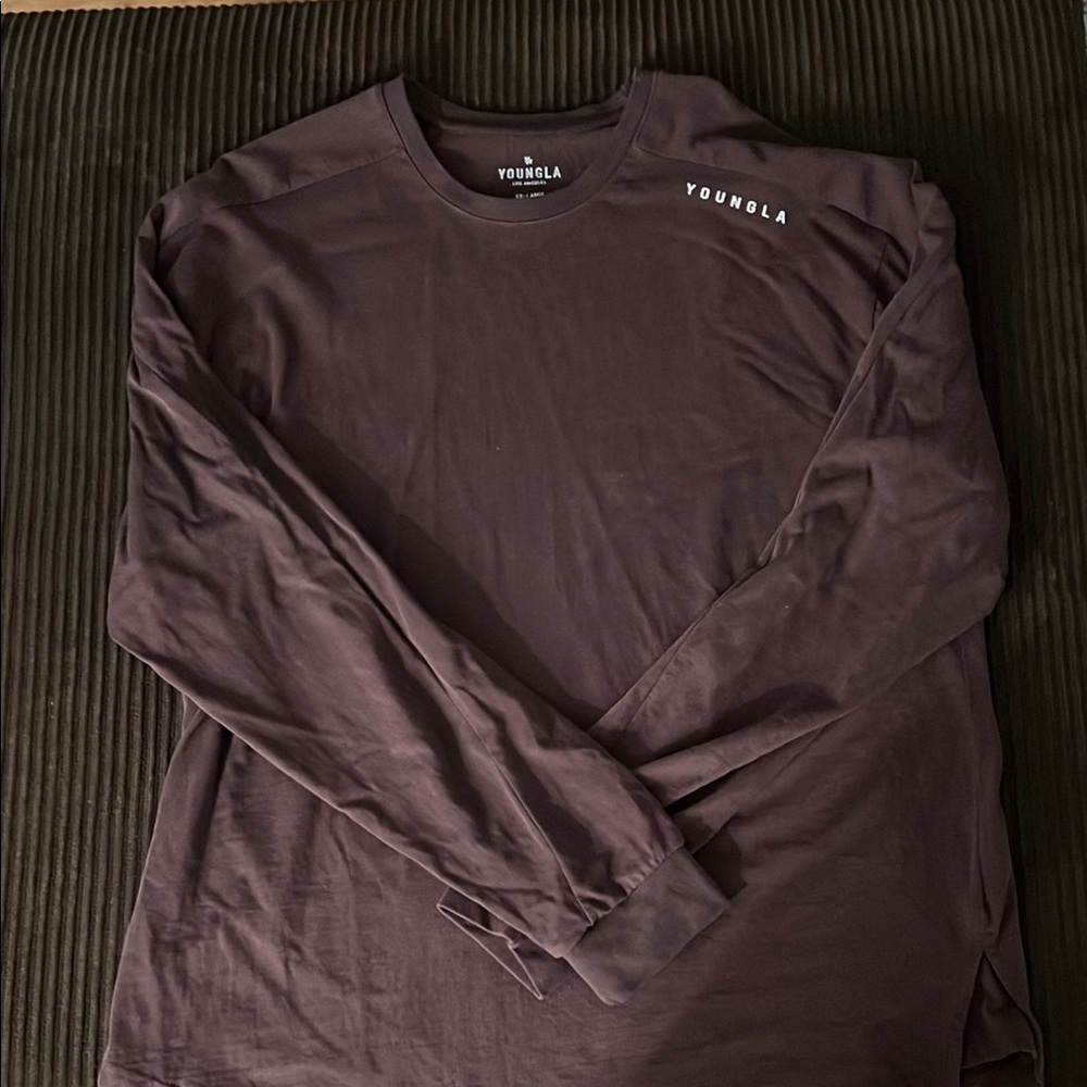 YoungLA Long Sleeve Shirt - Plum/Dark Brown (worn once)